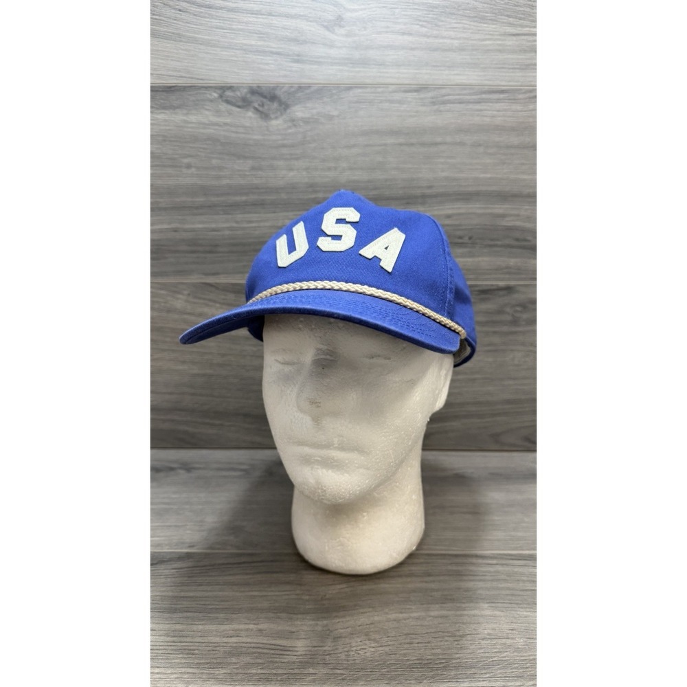 Mighty Fine USA Adjustable Rope Hat Blue Ryder Cup Olympics